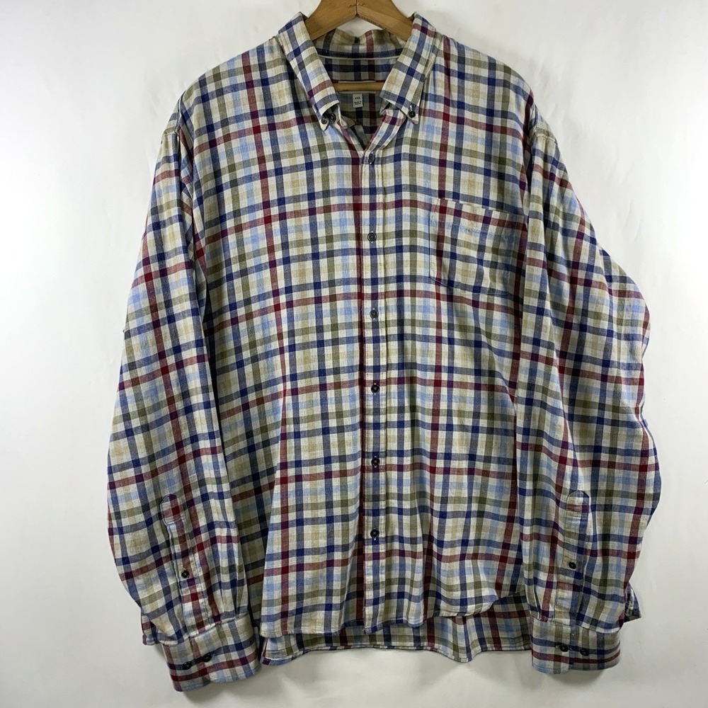 Peter Millar Mens 100% Cotton Plaid Button Shirt Sz XXL Heritage Preppy Soft